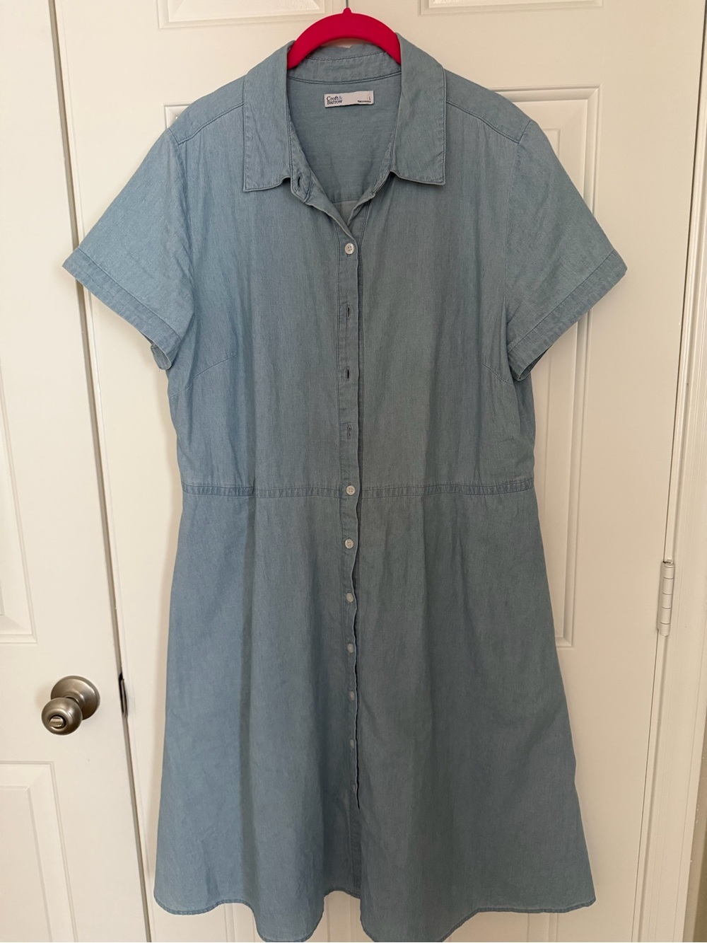 Light Blue Denim Shirt Dress